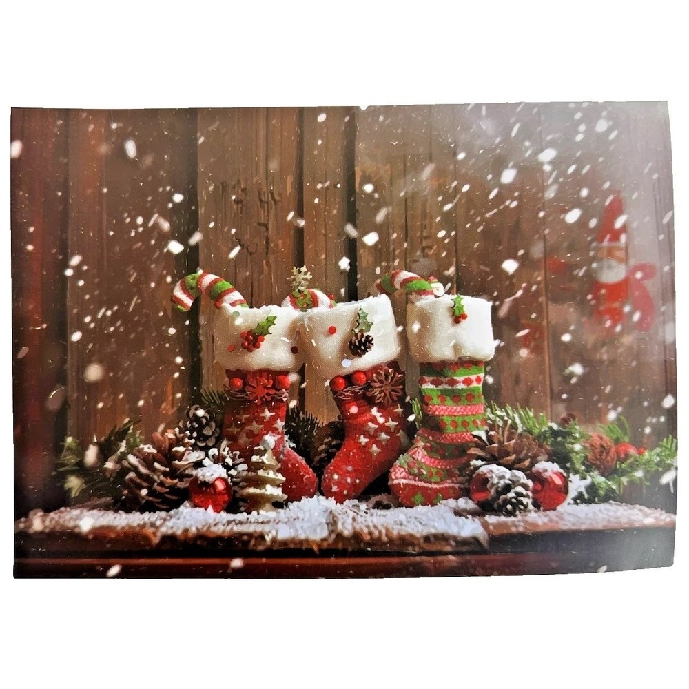 1-Pcs Christmas Cards Realistic Painting Styles‎ with Xmas Envelopes & Stickers